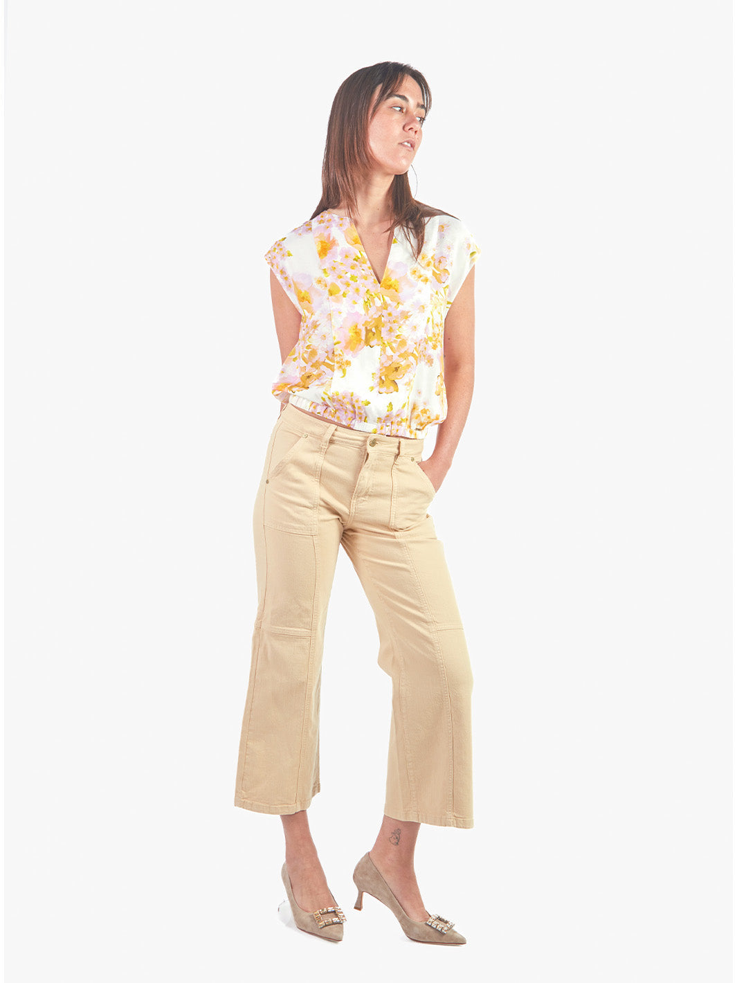 YVONNE - BLUSA ESTILO KIMONO CON ESCOTE EN V