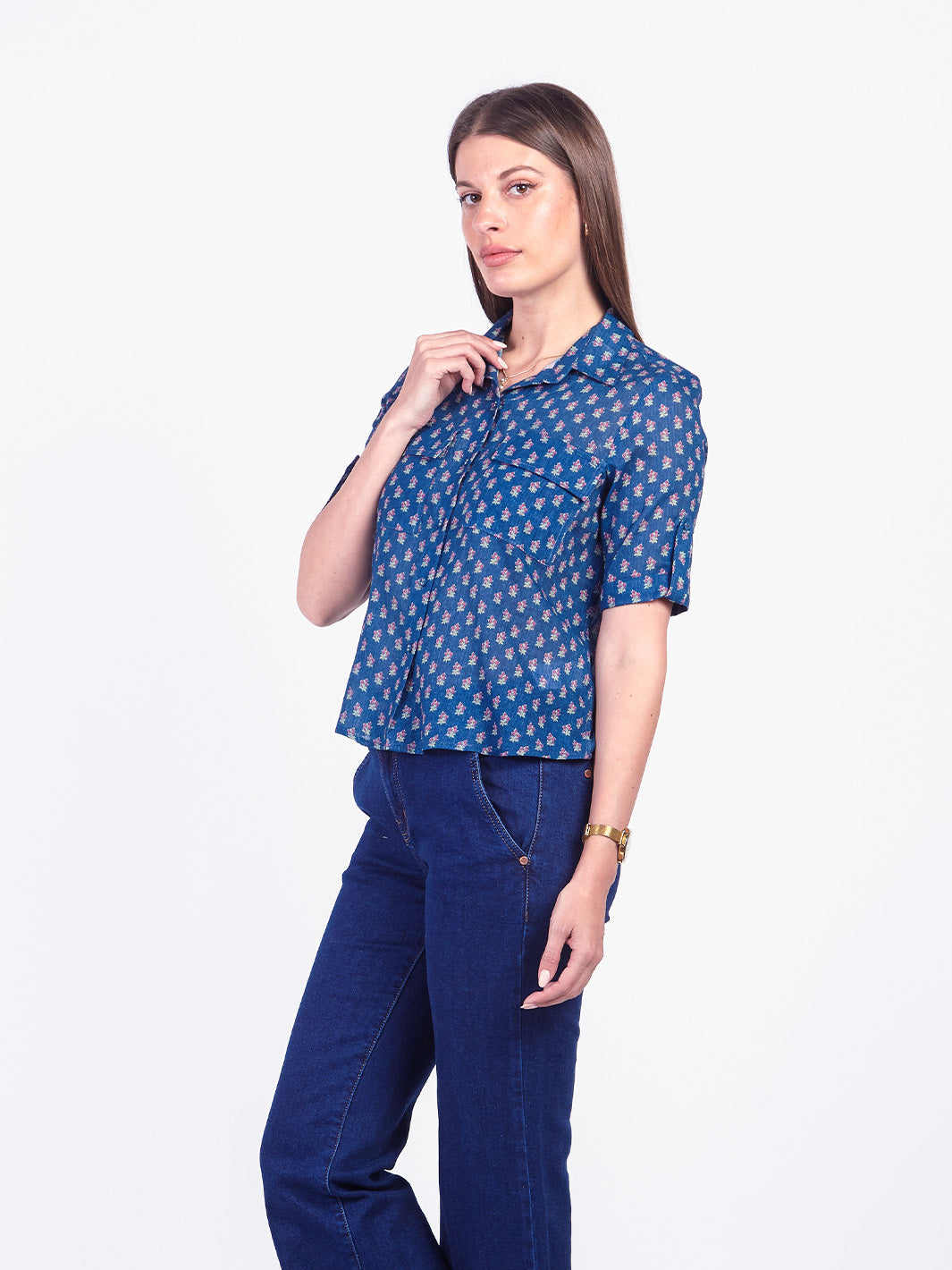 LILIAN - BLUSA CAMISERA MANGA 3/4