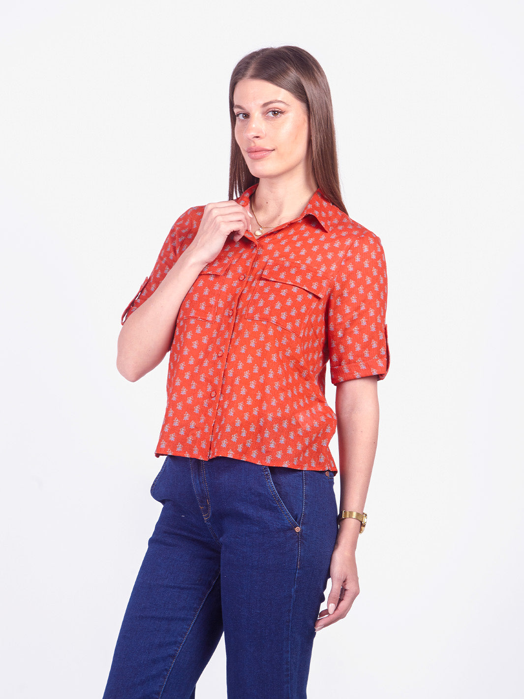 LILIAN - BLUSA CAMISERA MANGA 3/4