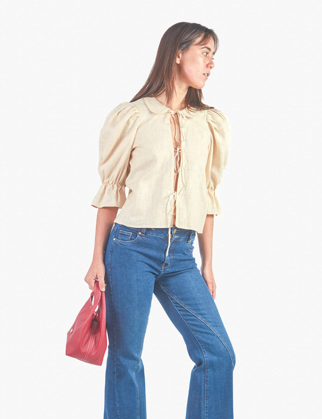GISE - BLUSA MANGA 3/4 BEIGE