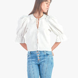 GISE - BLUSA MANGA 3/4 HUESO
