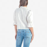 GISE - BLUSA MANGA 3/4 HUESO