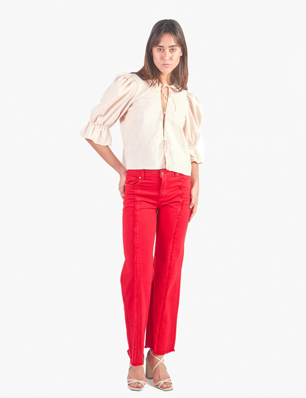 GISE - BLUSA MANGA 3/4 PALO ROSA