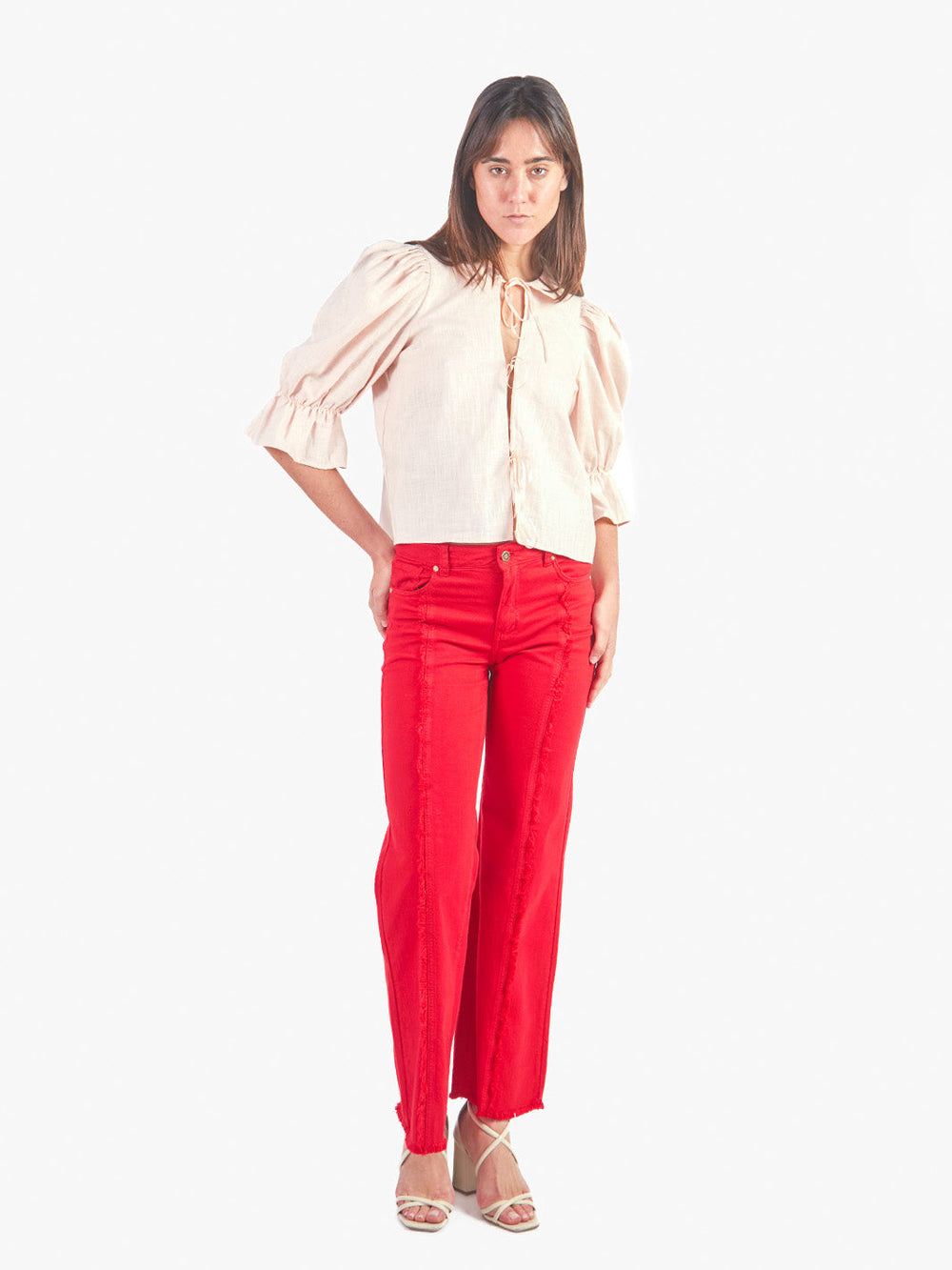 GISE - BLUSA MANGA 3/4 PALO ROSA