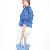 MILA - BLUSA MANGA 3/4 ACERO