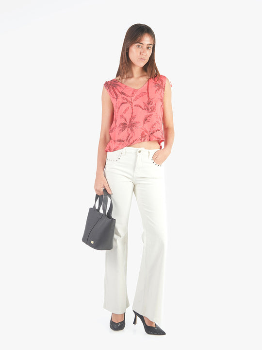 SARAI - BLUSA MANGA CERO ESCOTE REDONDO