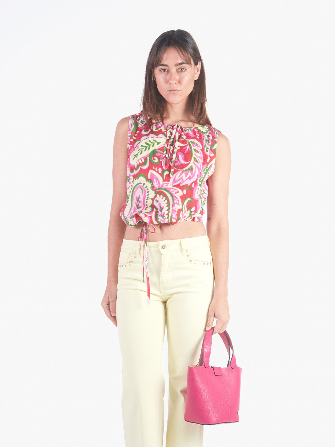 SARAI - BLUSA MANGA CERO ESCOTE REDONDO