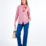 SUNNY - BLUSA MANGA LARGA CON ESCOTE REDONDO ROSADO