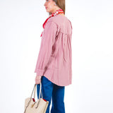 SUNNY - BLUSA MANGA LARGA CON ESCOTE REDONDO ROSADO