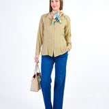SUNNY - BLUSA MANGA LARGA CON ESCOTE REDONDO VERDE