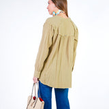 SUNNY - BLUSA MANGA LARGA CON ESCOTE REDONDO VERDE
