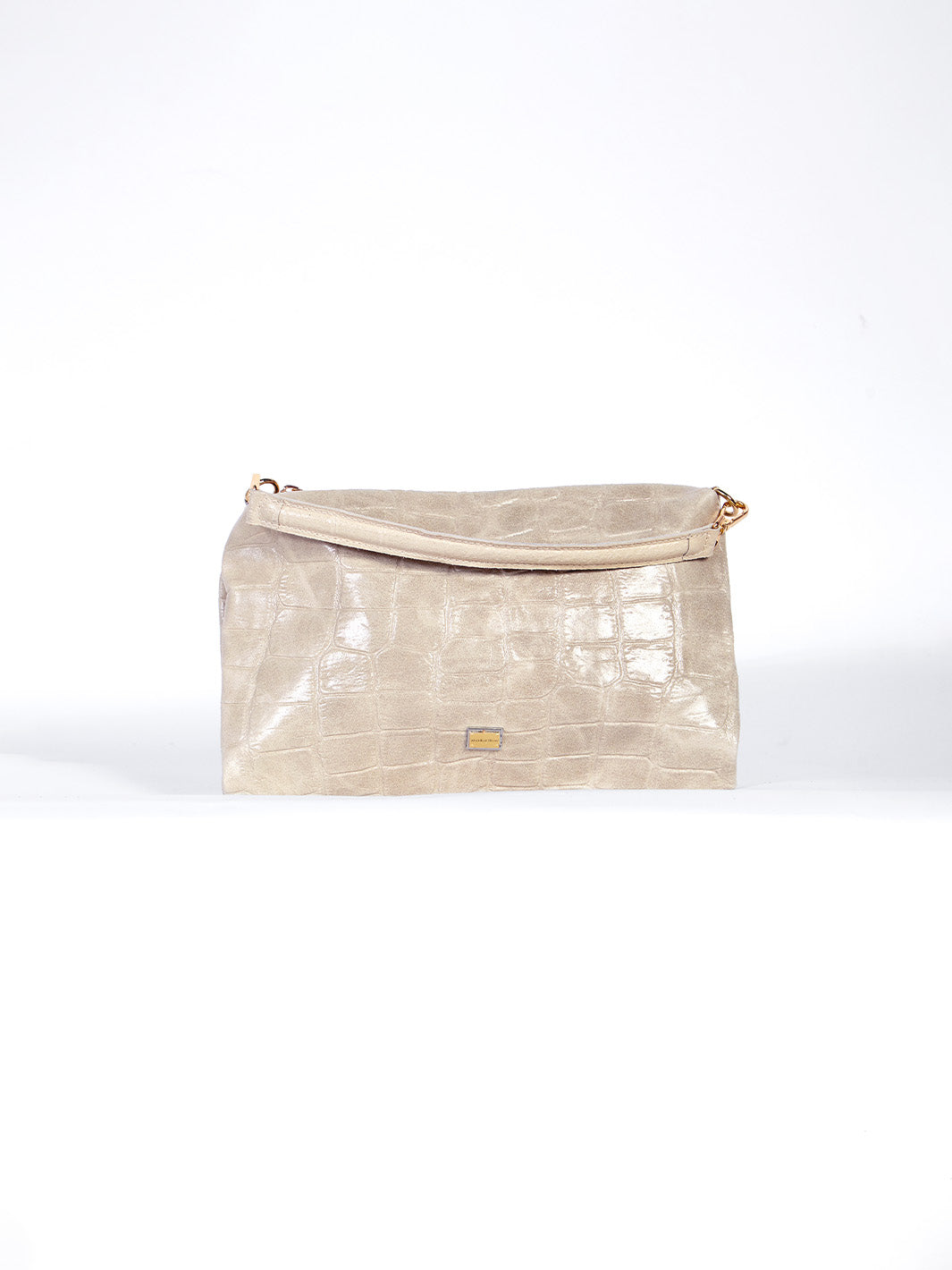 VANESSA - CARTERA DE CUERO TEXTURA CROCO