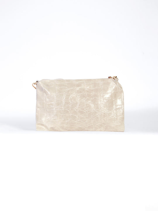 VANESSA - CARTERA DE CUERO TEXTURA CROCO