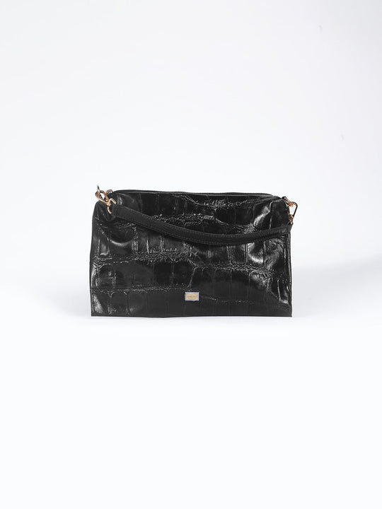 VANESSA - CARTERA DE CUERO TEXTURA CROCO