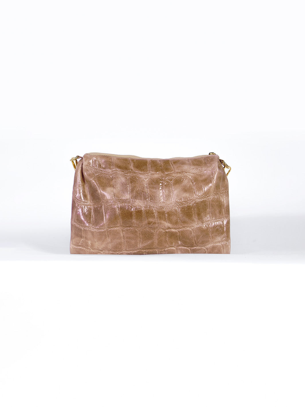 VANESSA - CARTERA DE CUERO TEXTURA CROCO