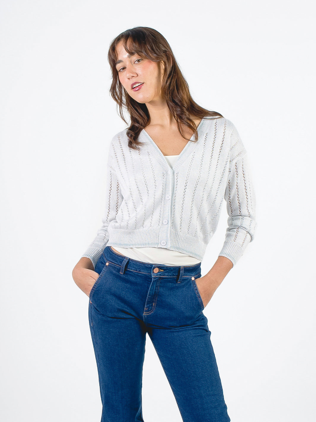 VIOLETTA - CARDIGAN CON ESCOTE EN V
