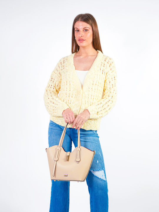 RACHEL - CARDIGAN TEJIDO CON ESCOTE EN V