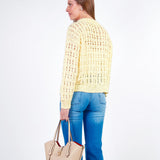 RACHEL - CARDIGAN TEJIDO CON ESCOTE EN V AMARILLO