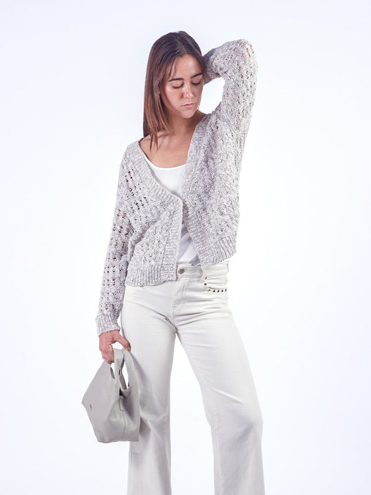 RACHEL - CARDIGAN TEJIDO CON ESCOTE EN V