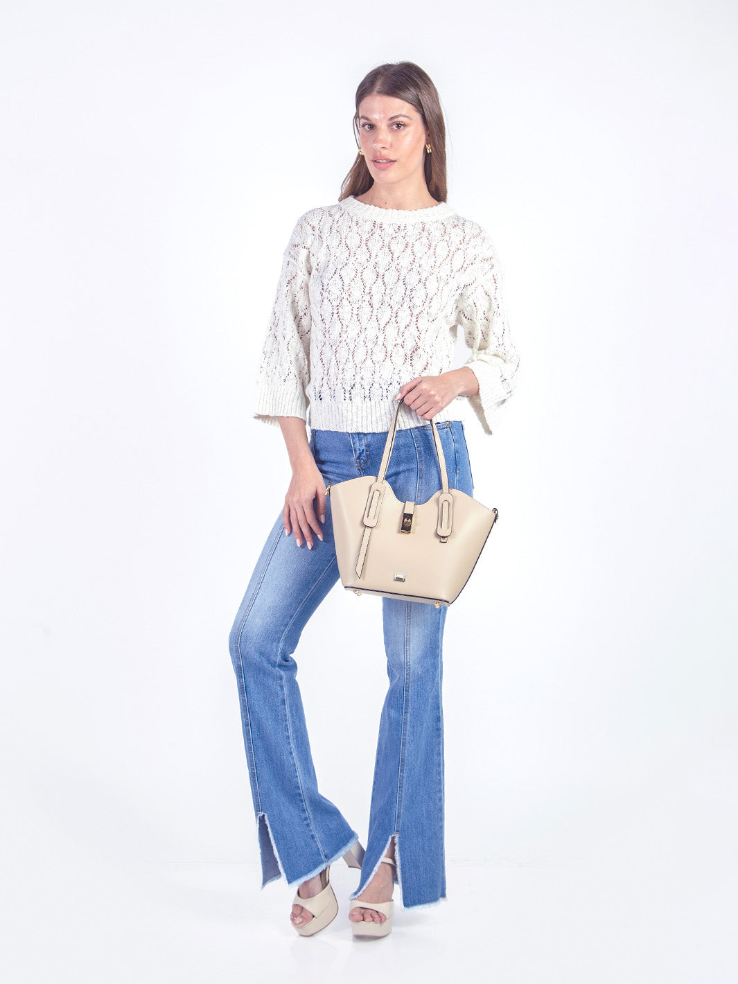 BECCA - CHOMPA TEJIDA CON MANGAS ACAMPANADAS