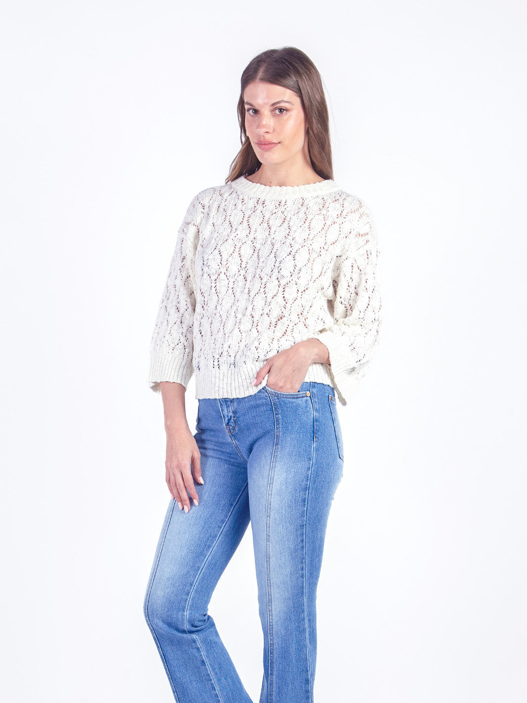 BECCA - CHOMPA TEJIDA CON MANGAS ACAMPANADAS