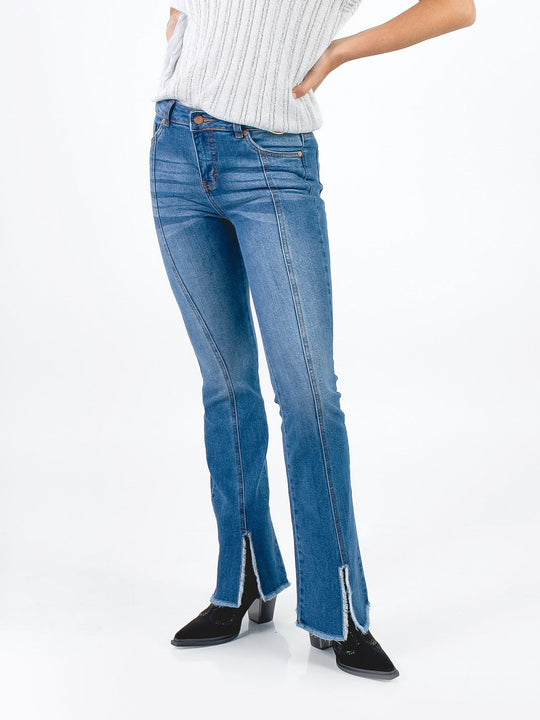 ELENA - PANTALÓN DENIM FLARE