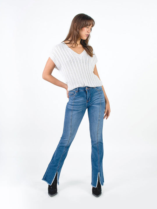 ELENA - PANTALÓN DENIM FLARE