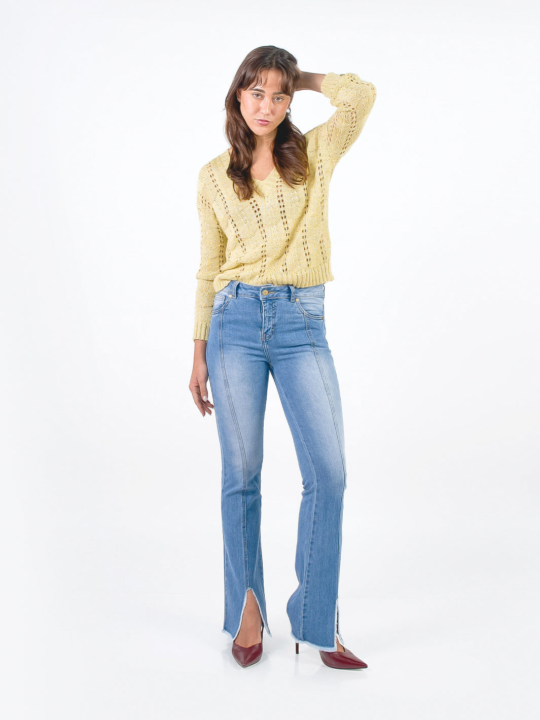 ELENA - PANTALÓN DENIM FLARE