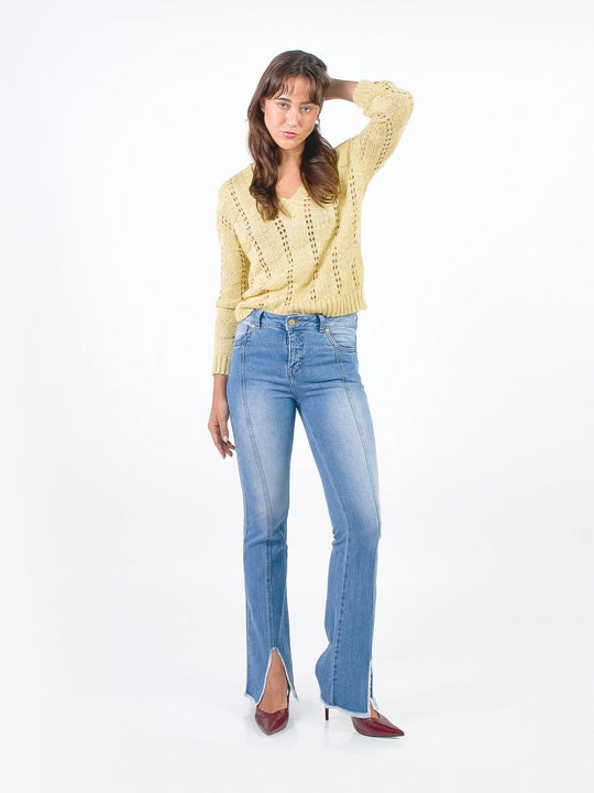 ELENA - PANTALÓN DENIM FLARE