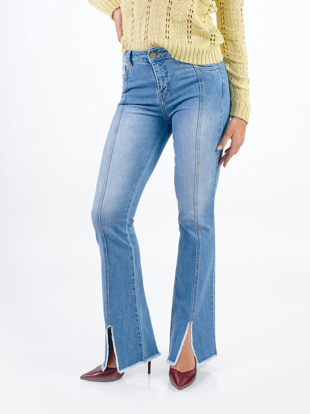 ELENA - PANTALÓN DENIM FLARE