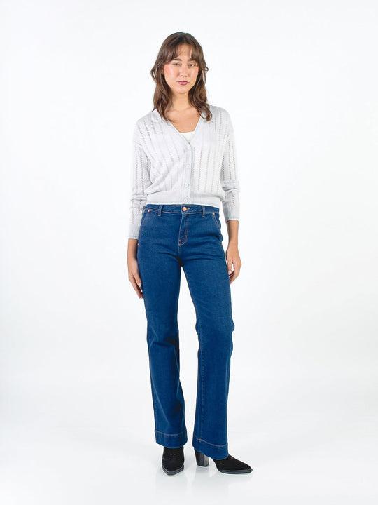 GLORIA - PANTALÓN DENIM FLARE