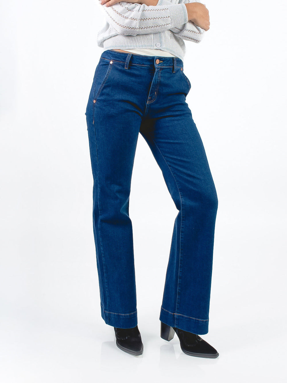 GLORIA - PANTALÓN DENIM FLARE