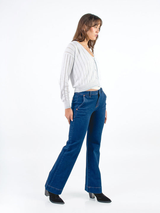 GLORIA - PANTALÓN DENIM FLARE
