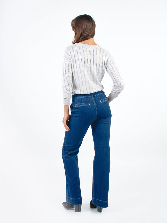 GLORIA - PANTALÓN DENIM FLARE