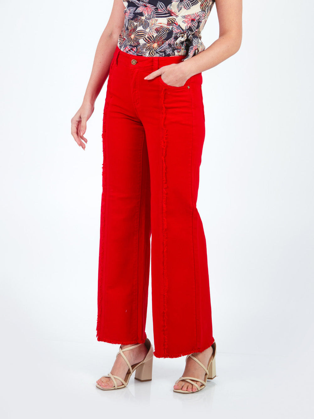 CALLIE - PANTALÓN DENIM SEMI PALAZZO