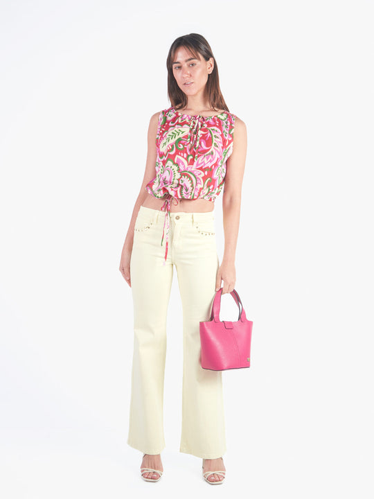 HELENA - PANTALÓN DENIM PALAZZO