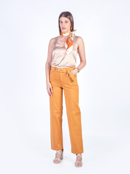 AMARA - PANTALÓN DENIM CORTE RECTO