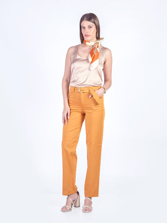 AMARA - PANTALÓN DENIM CORTE RECTO