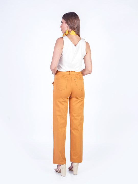 AMARA - PANTALÓN DENIM CORTE RECTO