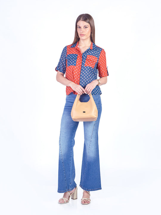 MELISSA - PANTALÓN DENIM FLARE