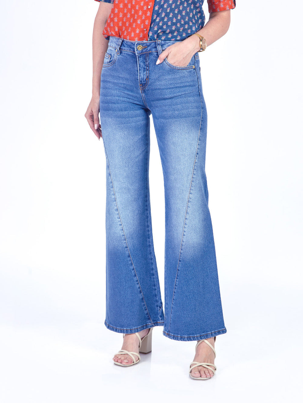 MELISSA - PANTALÓN DENIM FLARE