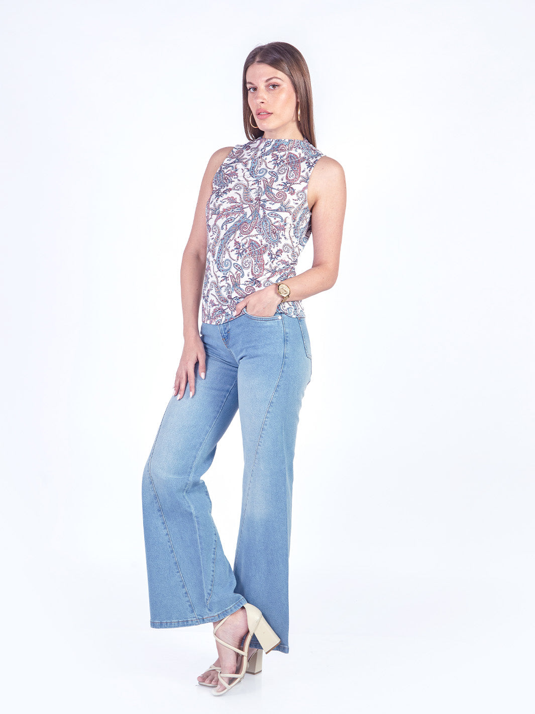 MELISSA - PANTALÓN DENIM FLARE