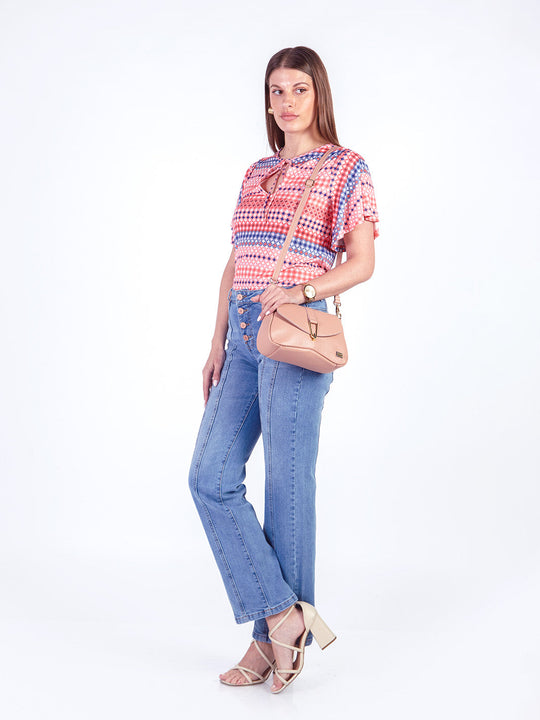 DELFINA - PANTALÓN DENIM CORTE RECTO