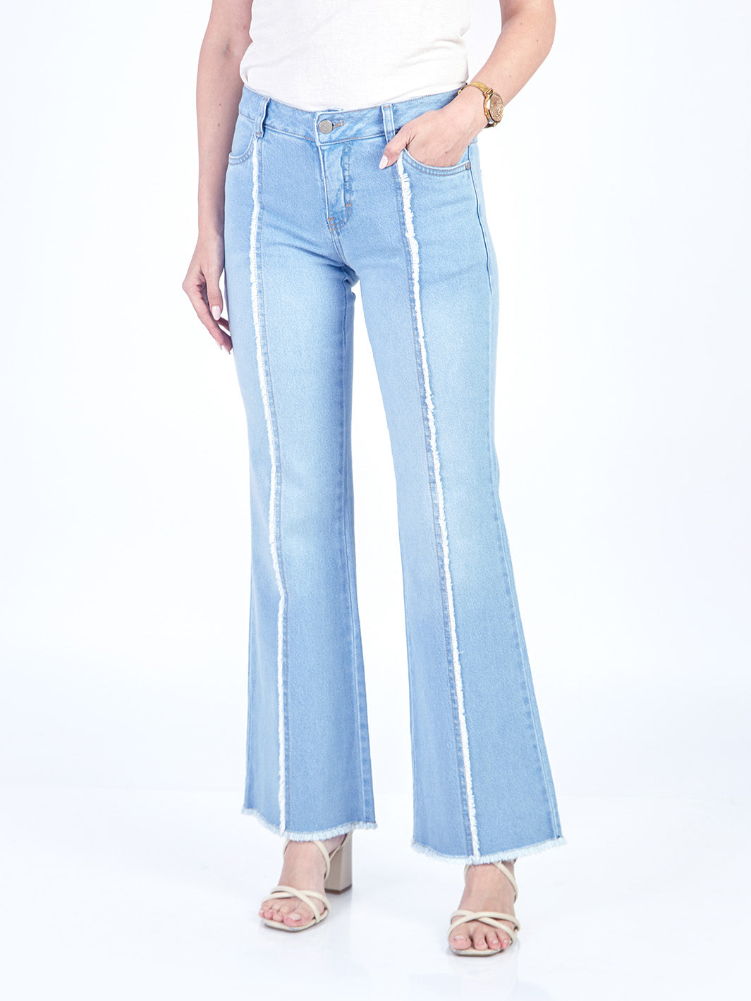 KRISTELL - PANTALÓN DENIM FLARE