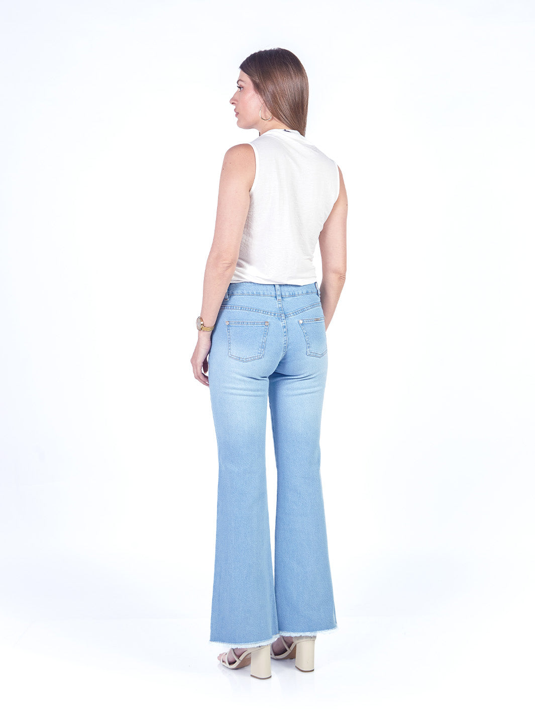 KRISTELL - PANTALÓN DENIM FLARE