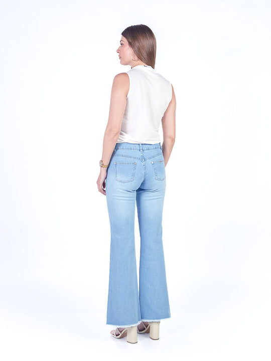 KRISTELL - PANTALÓN DENIM FLARE