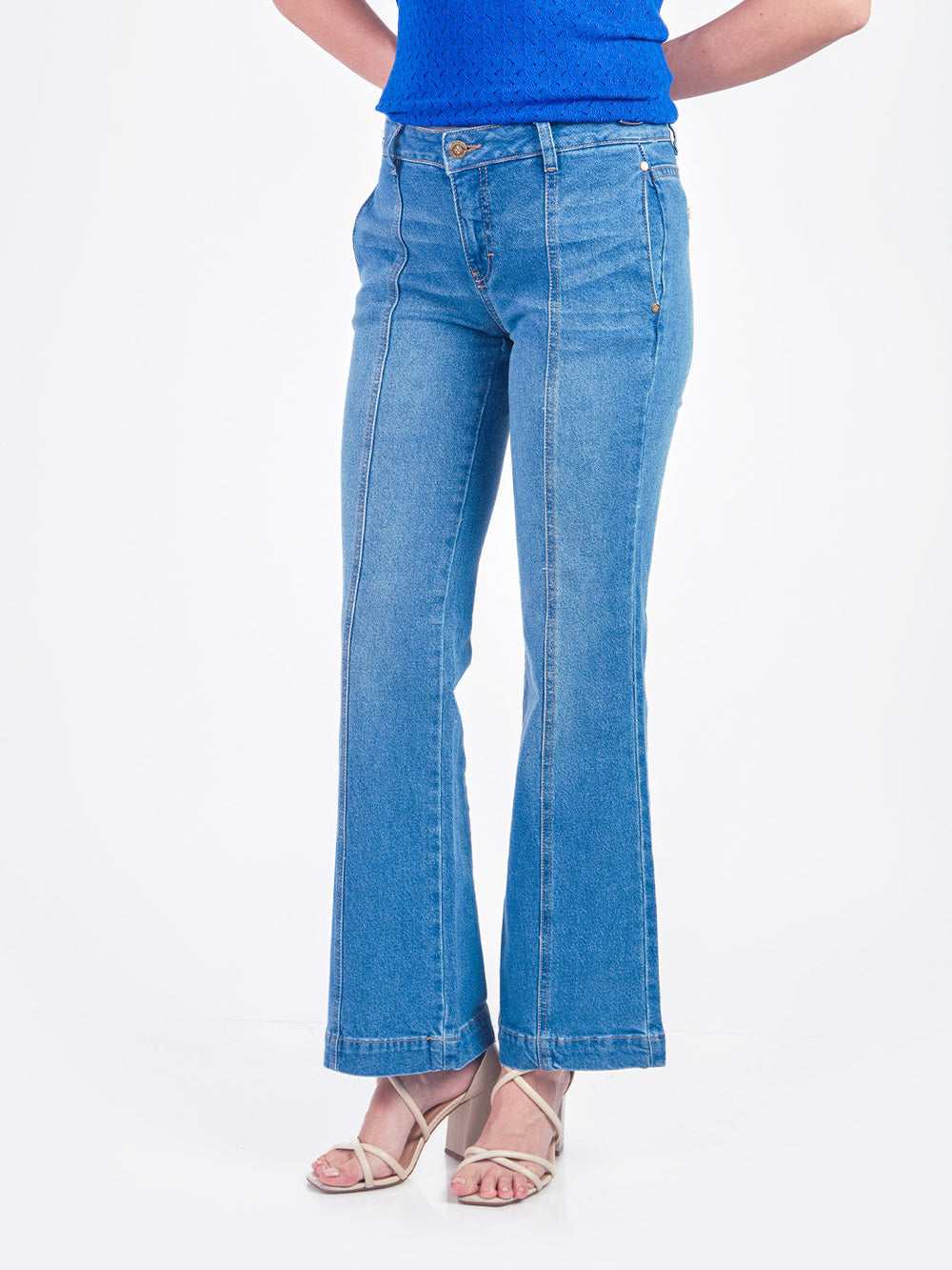 KATE - PANTALÓN DENIM SEMI PALAZZO