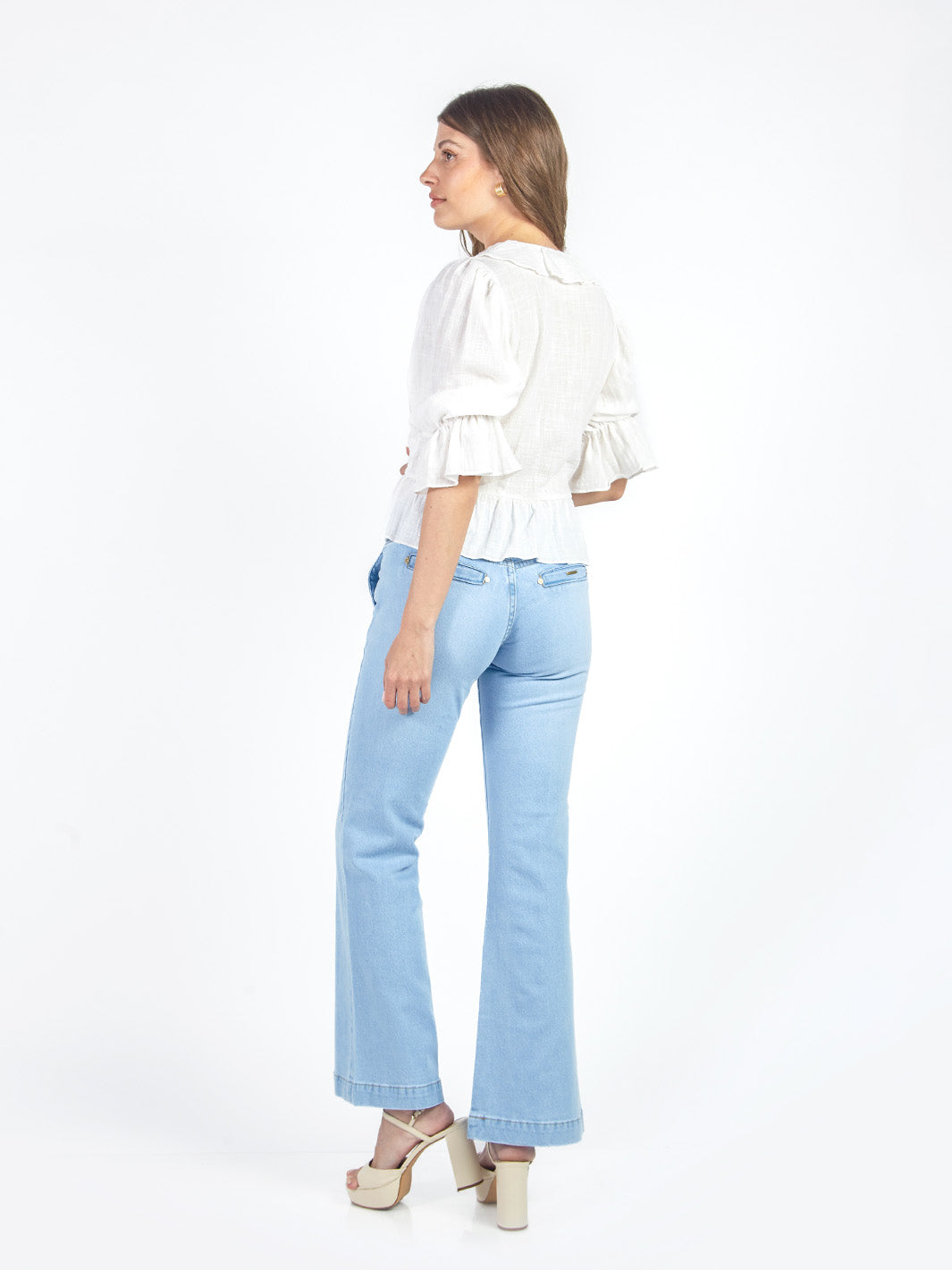 KATE - PANTALÓN DENIM SEMI PALAZZO