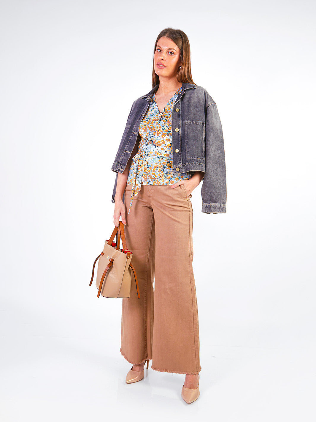 SABRINA - PANTALÓN DENIM PALAZZO