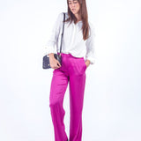 MAYRA - PANTALÓN CORTE RECTO MORADO